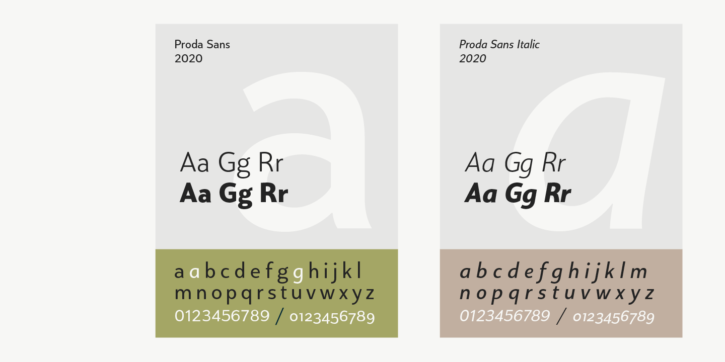 Ejemplo de fuente Proda Sans Extra Bold Italic